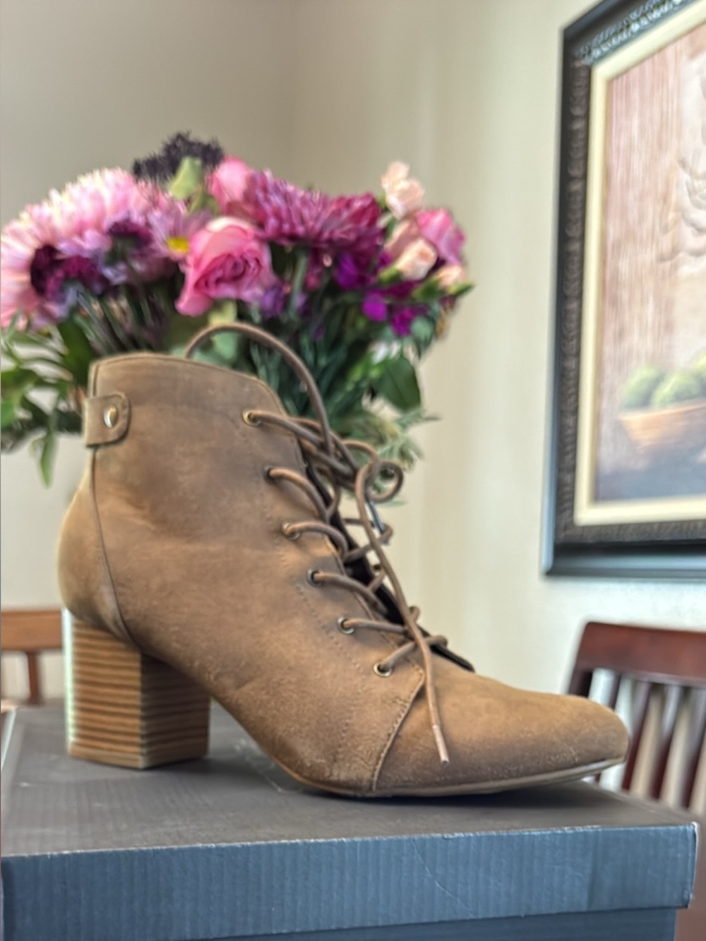 NIB Aerosoles PATCH‑UP Ankle Boots – Mid Brown - Size 9M